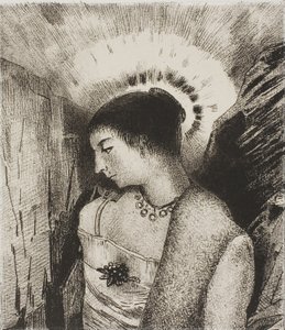 Her er den gode gudinde, bjergenes Idaean Mother, plade 15 af 24 af Odilon Redon