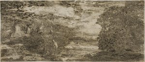 Rytter under en stormfuld himmel af Odilon Redon