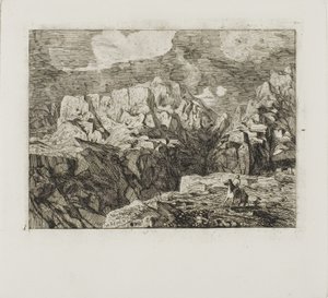 Rytter i bjergene af Odilon Redon