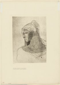 I Adore You as I Adore the Vault of the Night Sky, O Vessel of Sadness, O Tall Silent Woman, plade 2 af 9 af Odilon Redon