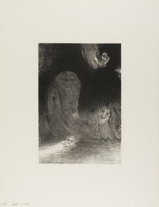 Jeg har nogle gange set på himlen, hvad der virkede som former for spiritus, plade 21 af 24 af Odilon Redon