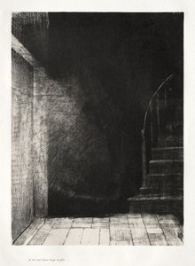 Jeg så et lysglimt, stort og blegt af Odilon Redon