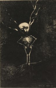 I labyrinten af grene dukkede den blege figur op, plade 2 af 7 af Odilon Redon