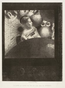 In the Spheres (The Breath Who Leads Living Creatures is also in the Spheres), tallerken fem fra To Edgar Poe af Odilon Redon