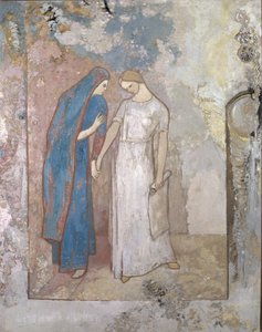 Initiation to Study— Two Young Ladies, ca. 1905 (olie på lærred) af Odilon Redon