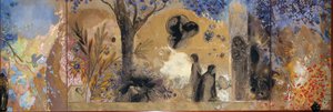 Natten, 1910-1911. af Odilon Redon