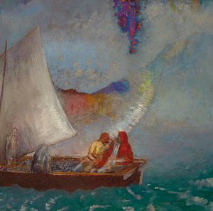 Det grå sejl, um 1900-1904. af Odilon Redon