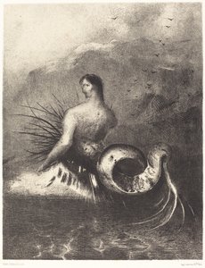 La sirene sortit des flots vetue de dards (Sirenen klædt i modhager, dukkede op fra bølgerne af Odilon Redon