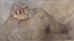 The Chariot of the Sun, ca. 1910 (olie på lærred) af Odilon Redon
