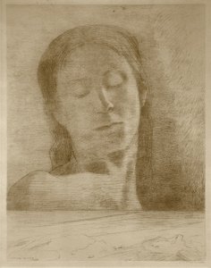 Lukkede øjne af Odilon Redon