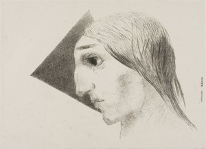 Madness, tallerken seks fra To Edgar Poe af Odilon Redon