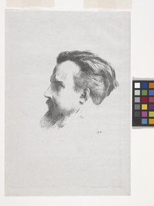 Maurice Denis (litografi på kinesisk volant papir) af Odilon Redon