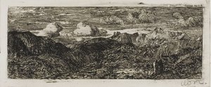 Bjerglandskab af Odilon Redon