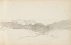 Side fra en skitsebog, "Baskerlandet", 1862-63 af Odilon Redon