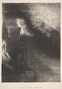 Pilgrim fra en sublunar verden, 1891. af Odilon Redon