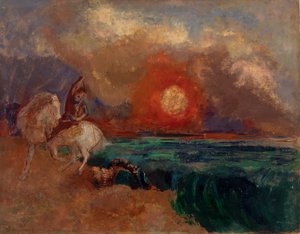 Saint George and the Dragon (Saint Georges and the Dragon) af Odilon Redon