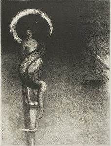 Slange-Halo af Odilon Redon