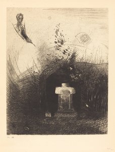Hvis på en tæt mørk nat en god kristen, af næstekærlighed, bag en gammel ruin, begraver din buede krop af Odilon Redon