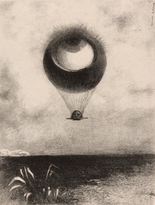The Eye, Like a Strange Balloon Moves Towards Infinity, plade en fra To Edgar Poe af Odilon Redon