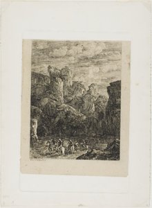 Forden: Landskab med ryttere af Odilon Redon