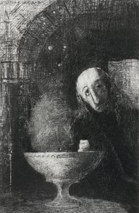 Den uendelige søgen, fra natten, 1886 af Odilon Redon