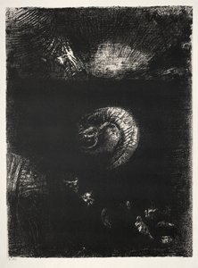 The Temptation of Saint Anthony First Series: And All Manner of Frightful Creatures Rise, 1888. af Odilon Redon