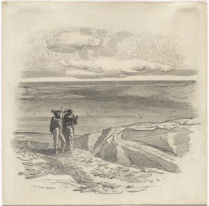 To figurer i et landskab af Odilon Redon