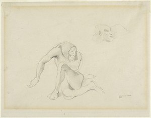 To groteske figurer af Odilon Redon
