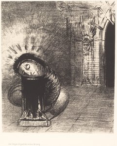 En lang chrysalis, farven af ​​blod af Odilon Redon