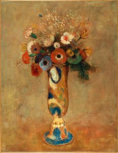 Vase med blomster, 1912 af Odilon Redon