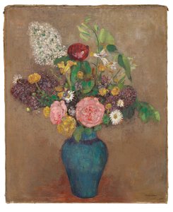 Vase med blomster af Odilon Redon