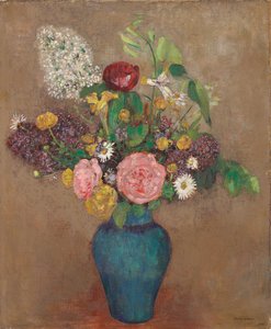 Vase med blomster af Odilon Redon