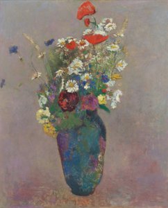 Vision: en vase med blomster af Odilon Redon