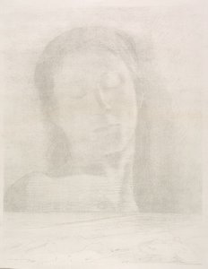 Lukkede øjne af Odilon Redon