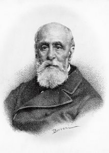 Portræt af Giovanni Ruffini (1807-1881), italiensk digter og patriot, litografi efter tegning af Odoardo Borrani (1833-1905)