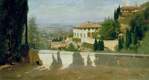 Villa Medici i Fiesole af Odoardo Borrani