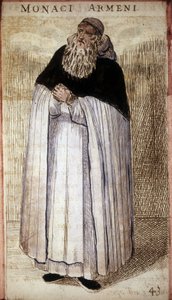armensk munk. Trægravering. 1500-tallet.