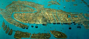 Plan over Venedig (akvarel på papir)