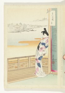 Gøgens kald Sammenligninger mellem skønheder og blomster (serietitel) Bijin hana kurabe (serietitel på objekt) af Ogata Gekko