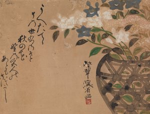 Klokkeblomster i kurv, 1700-tallet.