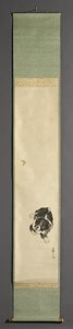 Hund med sommerfugl af Ohara Koson