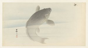 karper og flue af Ohara Koson