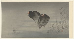 To Morhøns af Ohara Koson