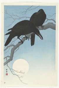 To krager på en gren af Ohara Koson