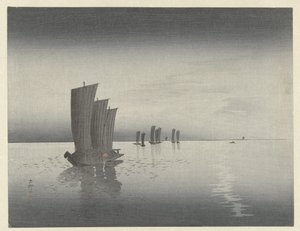 fiskerbåde af Ohara Koson