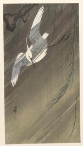 Hejren i storm af Ohara Koson