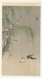 Svaler i flugt af Ohara Koson