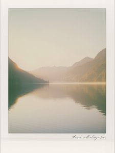 Solopgang ved Misty Mountain Lake af Ohkimiko