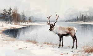 Vinterlige refleksioner om rensdyr af Ohkimiko