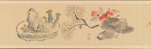 Brev med blomster, 1831. af Okada Hanko